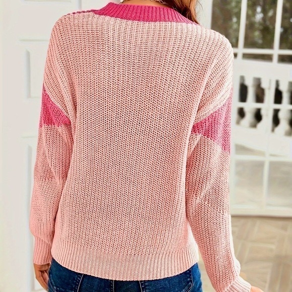 Women’s Color Block Crewneck Pullover Sweater - Size XL - NWT - Picture 2 of 2